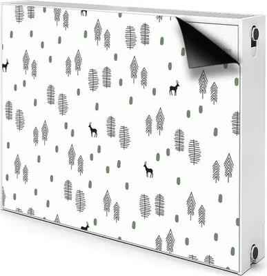Produktbild von Magnet Heizkörperverkleidung Heizkörper-Abdeckung Heizung Heizkörper 100x60 cm  - Hirsch, W, Wald