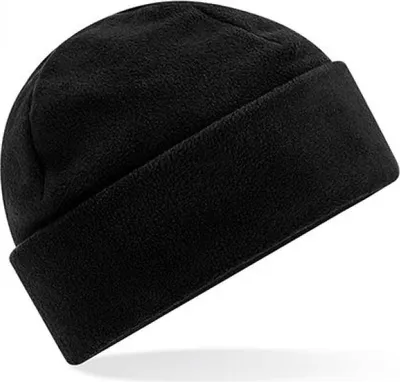 Produktbild von Beechfield B243R | Recycled Fleece Cuffed Beanie - 100% recycelter Polyester - Farbe: Black - Größe: One Size