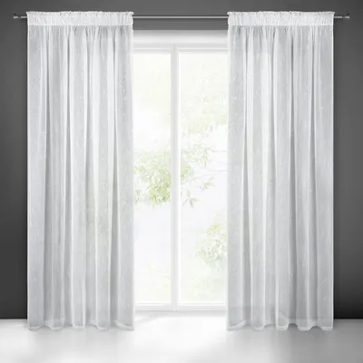 Obrázok produktu pre Záclona IDA biela 140x250 cm volánová páska tunelová šnúrka