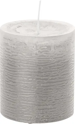 Produktbild von Rustic Stumpenkerze 190 x 100 mm (H x Ø), Farbe Betongrau, mit ASF zum Abbrandschutz, durchgefärbte Stumpenkerzen in rustikaler Optik, geeingnet für Deko, Party, Event, Hochzeit, Adventskranzkerzen, Einzelkerze