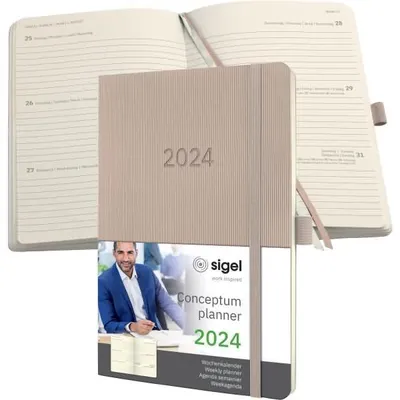 Produktbild von Wochenkalender Conceptum 2024 ca. A5 1 Woche/2 Seiten Softcover taupe