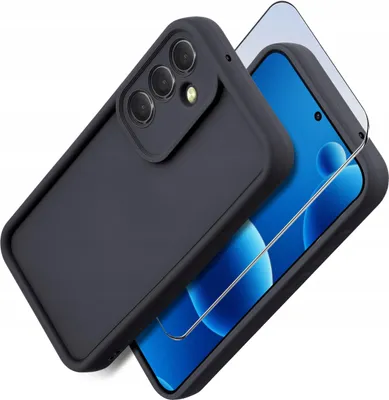 Immagine prodotto di Custodia in silicone opaco per Samsung M55 5G + Protezione in vetro per lo schermo