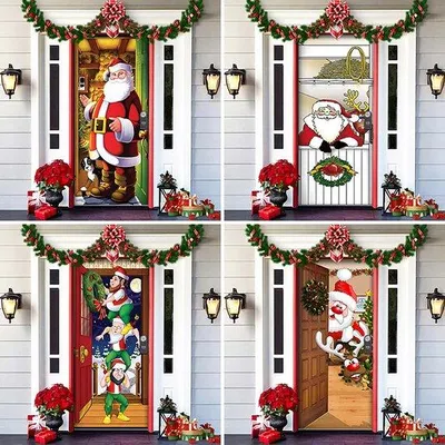 Produktbild von Weihnachtsdekoration mit schwebendem Banner und Bildhintergrund