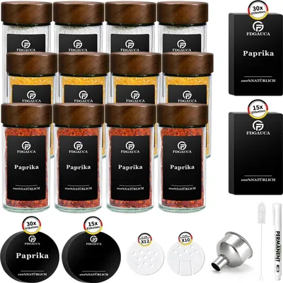 Produktbild von Aufbewahrungsflaschen, Borosilikatglas, umweltfreundliches Design, 12PCs