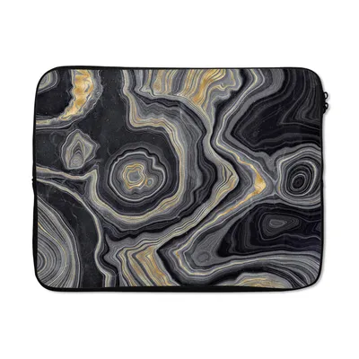 Produktbild von MuchoWow® Laptop Hülle 17 Zoll Laptoptasche Edelsteine - Geode Stein - Achat - Zipper - Schutzabdeckung