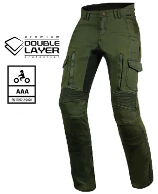 Obrázok produktu pre Dvojvrstvové motocyklové džínsy Trilobite Acid Scrambler, khaki, 30/32