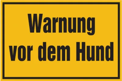 Produktbild von Dreifke® Hinweisschild, Warnung vor dem Hund, 200x300mm, Kunststoff, PVC 1 Stk.