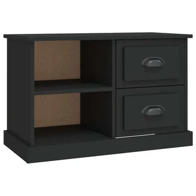 Zdjęcie produktu dla Szafka pod TV, czarna, 73x35,5x47,5 cm, materiał drewnopochodny