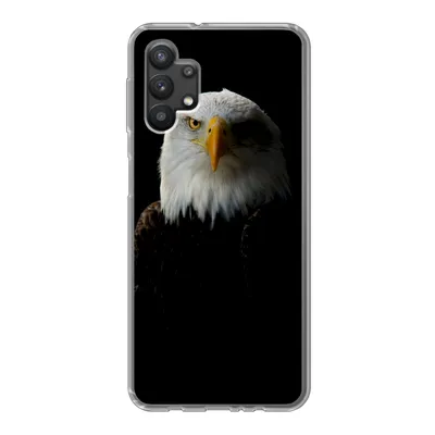 Produktbild von MuchoWow® Handyhülle Schutzhülle Hülle für Samsung Galaxy A32 5G Adler - Vogel - Schwarz Silikon Softcase Handy Hülle - Softcase