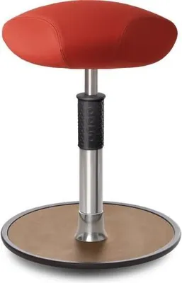 Produktbild von Sitz- Stehhocker Free Regular Triangel skai Dynactiv M. 160 Rot chr. /Natur.