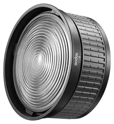 Zdjęcie produktu dla Godox FLS8 8-calowy obiektyw Fresnle, profesjonalne akcesorium fotograficzne z mocowaniem Bowens, futerał do lamp wideo