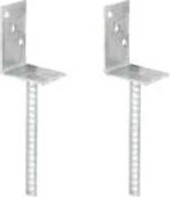 Image de Poteau en L Alberts avec ancrage pour béton en botte, galvanisé à chaud, à bétonner, largeur 80 mm, hauteur 104 mm, longueur ancrage pour béton 200 mm