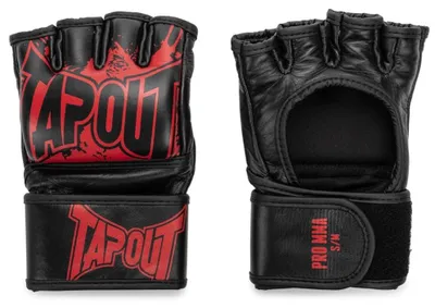 Immagine prodotto di Guanti in pelle da combattimento MMA Pro (1 paio) PRO MMA Nero/Rosso L Tapout