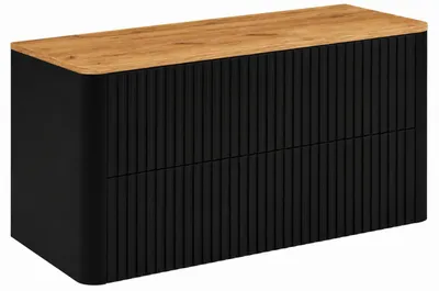 Imagen del producto de Mueble de baño, color , frente de madera con acabado "Craft Roble", dimensiones: 100,8 x 44,2 x 50 cm, Imagen generada por IA