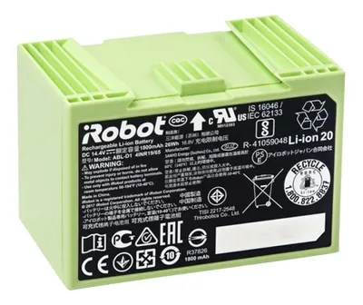 Produktbild von iRobot 4624864, Staubsaugerroboter, Akku, Schwarz, Grün, Lithium-Ion (Li-Ion), 1850 mAh, iRobot