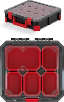 Immagine prodotto di Organizér TITAN - 5 krabiček, 280x280x110 - průhledné víko