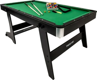 Produktbild von Pegasi Billardtisch 6ft Spider - Billardtisch 6ft - Tischbillard - Zusammenklappbar - Pool Table für Erwachsene - Indoor - - Schwarz