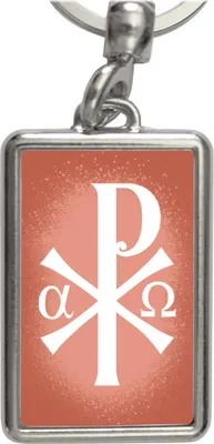 Produktbild von Christusmonogramm Schlüsselanhänger in rot