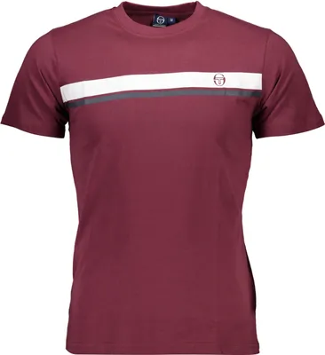 Produktbild von SERGIO TACCHINI Herren T-Shirt Shirt Sweatshirt Oberteil mit Rundhalsausschnitt, kurzärmlig , Größe:S, Farbe:rot (309 bordwhtnavy)