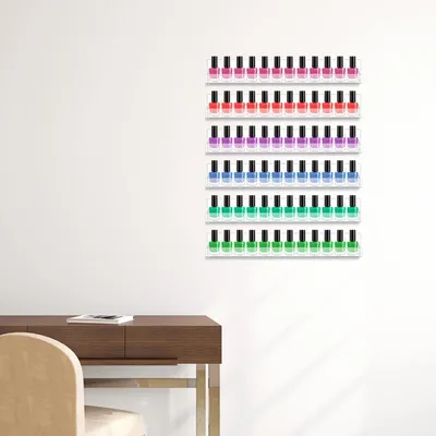 Produktbild von Schwebende Regale Wandmontage - Acryl unsichtbare Bücherregal - Aufbewahrungsregale Display Organizer - Kinderzimmer Badezimmer Küche Schlafzimmer - 6 38 x 4 cm.
