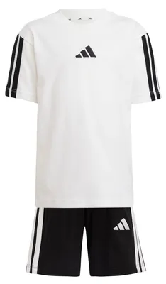 Produktbild von adidas Unisex Kinder Essentials Small Logo Stripes Set Track Suit, white/black,