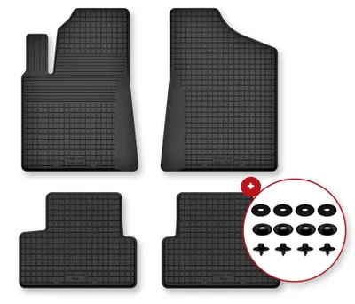 Produktbild von Gummi-Fußmatten für FIat Coupe 1993-2000 (Coupé) – 4-tlg, Schwarz, Semi-Universal, angepasst – Wielganizator Semi-Universal