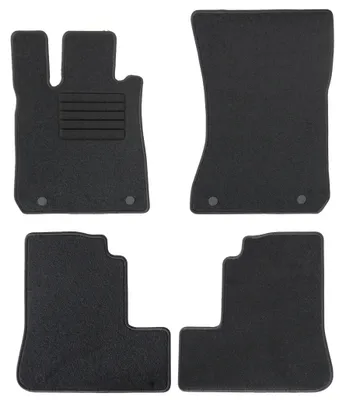 Fußmatten-Set für Mercedes S-Klasse W221, 09/2005-06/2013, 4-teilig, Schwarz