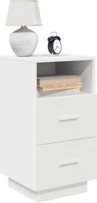 Immagine prodotto di Maison Exclusive - Comodino con 2 cassetti Bianco 36x36x68 cm