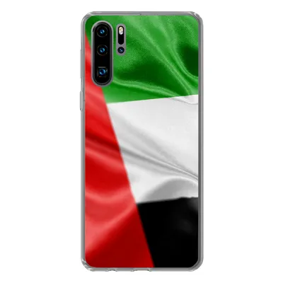 Produktbild von MuchoWow® Handyhülle Schutzhülle Hülle für Huawei P30 Pro Die Flagge der Vereinigten Arabischen Emirate Silikon Softcase Handy Hülle - Schutzdeckel