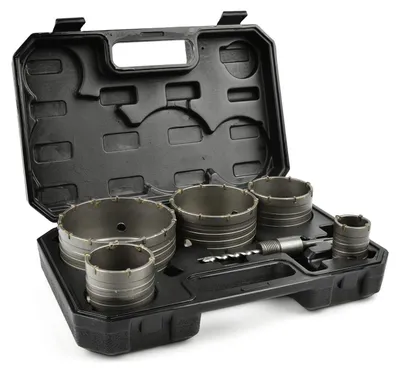Immagine prodotto di Set-kit 6 tazze-fresa-corona in Widia 40 -120 mm, SDS Plus, per carotaggio, per cemento e mattoni
