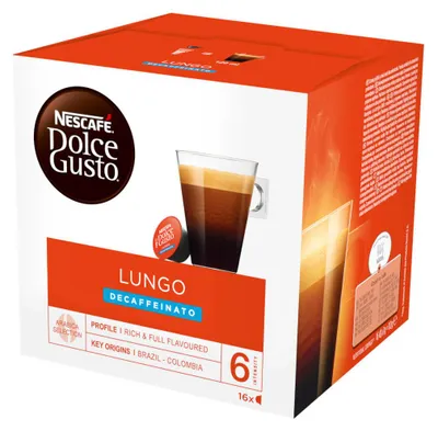 Zdjęcie produktu dla Nescafé Dolce Gusto Caffe Lungo, Kapsułka kawy, Lungo, Dolce Gusto, 16 kub., 6/11, Brązowy, Czerwony