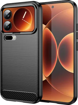 Obrázek produktu pro TPU pouzdro pro Xiaomi 17 Pro Carbon Fibre Design Texture Protection Cover Black