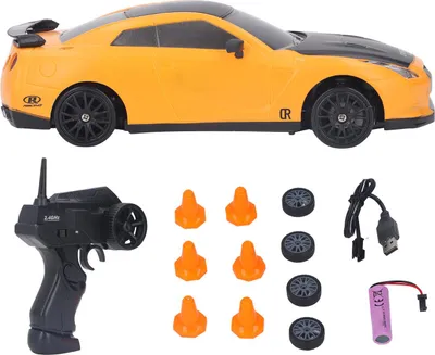 Immagine prodotto di RC Drift Car 4 ruote motrici 1/24 telecomando da corsa con batteria ricaricabile per adulti bambini ragazzi ragazze giallo