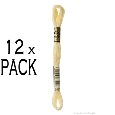 Productafbeelding van 12 bollen DMC Stickgarn Mouline Special 117MC - 3823, 6-strengs, 8 meter, verpakkingseenheid