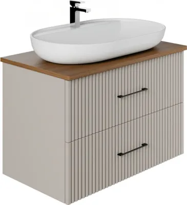 Produktbild von Waschtisch-Set Liana | Waschbecken mit Unterschrank 80 cm | Konsolenwaschtisch