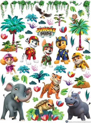 Produktbild von Riesige Pat'Patrouille-Sticker - Jungle Pups - 65 CM x 85 CM
