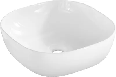 Zdjęcie produktu dla Umywalka Nablatowa Ceramiczna 41X41 Cm Biały Kwadratowa