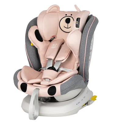 Produktbild von TWT I-SIZE Plus DELUXE PinkBear Kindersitz mit 360 Grad drehbarem Isofix-System-BUF BOOF 0, 36 kg