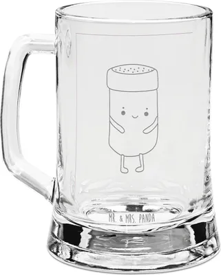 Produktbild von Mr. & Mrs. Panda Seidel Beste Freunde Salz - Transparent - Geschenk, Krug, Humpen, Bierhumpen, Bierkrug Mit Gravur, Glas, Lustige Sprüche, Fehlende Keywords