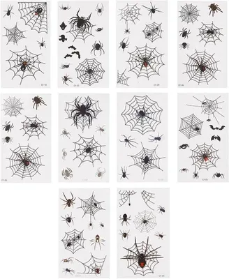 Produktbild von Tattoos 10er Set - Wassertolerante Halloween Tattoos für Gesicht und Körper
