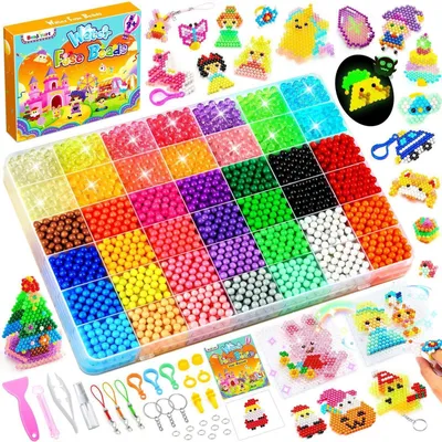 Immagine prodotto di Perline di gel colorate e luminose, 4300 pezzi, 38 colori, kit per attività creative, adatto a bambini dai 6 anni in su