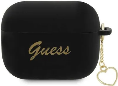Produktbild von Guess 4G Charms Heart Silicone Case für AirPods Pro 2 schwarz