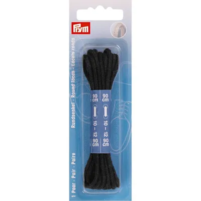 Obrázok produktu pre Okrúhle šnúrky 3 mm, 120 cm, čierne