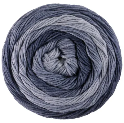 Immagine prodotto di Lana Grossa GOMITOLO TONO 100 g filato di Cotonelogico con sfumatura di colore 360 m colore 1039 - jeans/grigio/blu acciaio