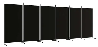 Immagine prodotto di vidaXL schermo pieghevole 6 pezzi nero 520x180 cm tessuto