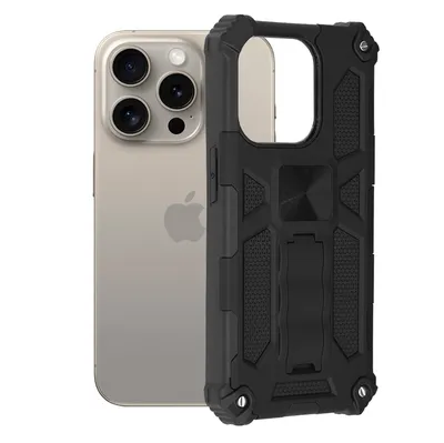 Produktbild von Techsuit Blazor Back Cover Hülle für Apple iPhone 15 Pro Max - Schwarz
