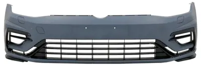 Productafbeelding van Voorbumper voor VW Golf 7.5 (2017-2020), R-Line design, met spoiler en onderste grill.