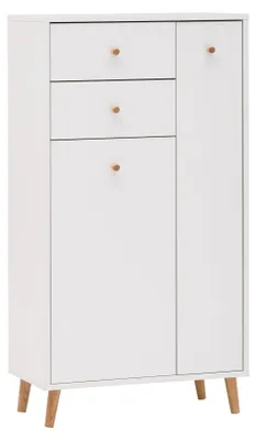 Productafbeelding van Schildmeyer Bjarne hoge kast, model 160910, wit, mat, afmetingen: 60,2 x 33 x 103,4 cm