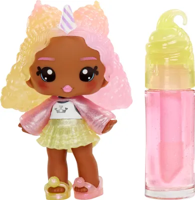 Produktbild von MGA Entertainment Yummiland Lip Gloss Doll Series 2- Baumwolle Candy (Nia Candy Fluff), Mini-Puppe, Weiblich, 4 Jahr(e), 100 mm, Mehrfarbig