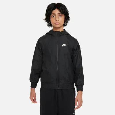 Produktbild von Nike K Nsw Wr Hd Jkt Black/White Black/White Xs